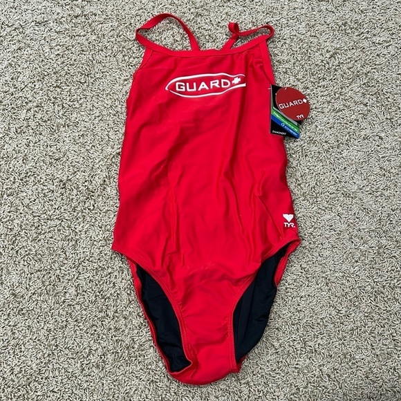 TYR Other - NWT TYR Life Guard Diamondfit Red One Piece Women Swim Size 38